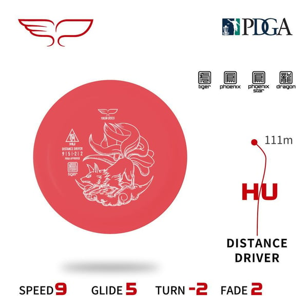 Yikun Phoenix Line Hu Frisbee Golf Disc, lila