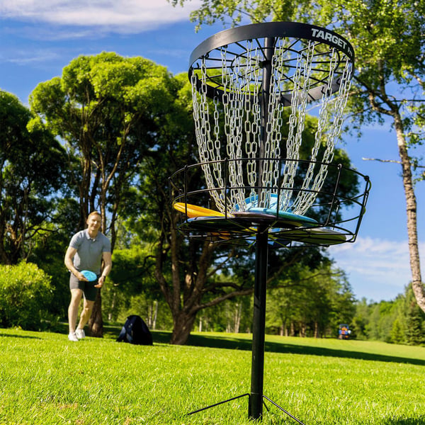 Frisbee Disc Golf Entusiast träningsset med korg och 6 discar