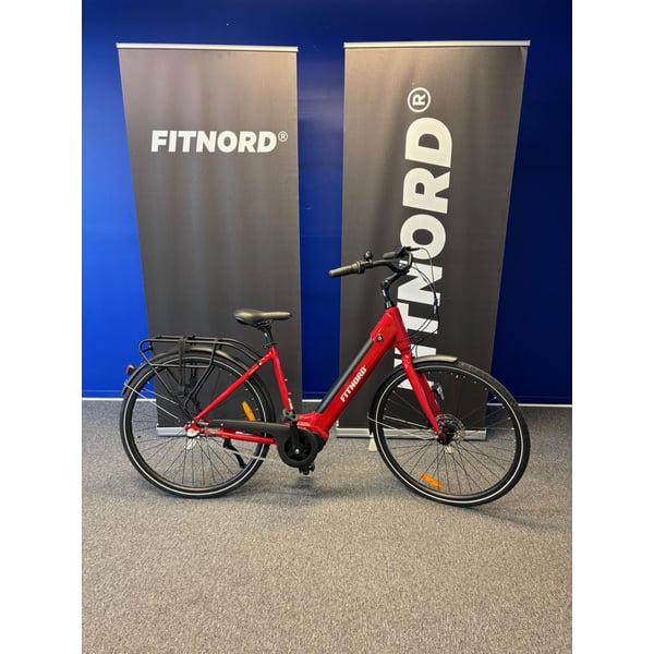 **OUTLET STOCKHOLM** FitNord Classic 300 Elcykel, Röd, 48CM