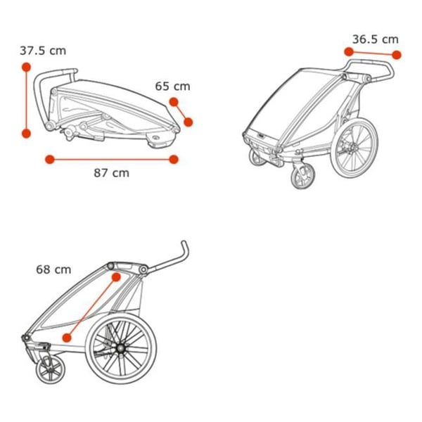 Cykelvagn Thule Chariot Lite 1, Agave