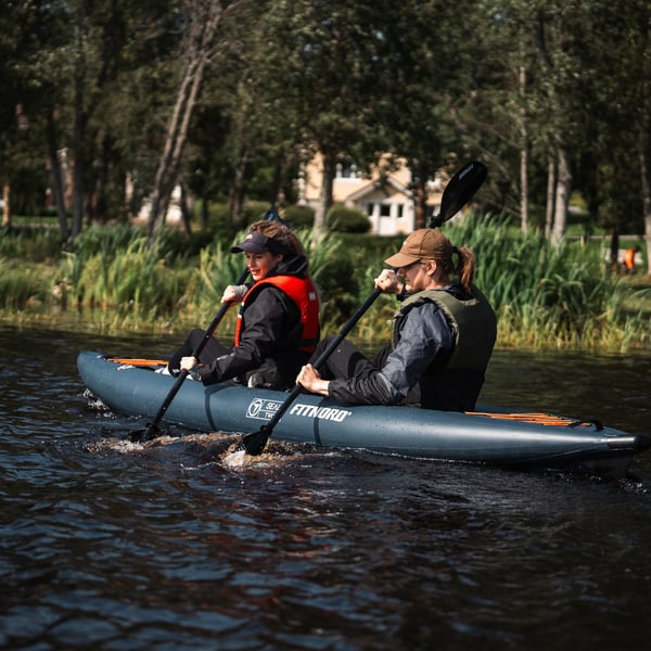 FitNord Seal Two tvåsitsig kajak, mörkblå