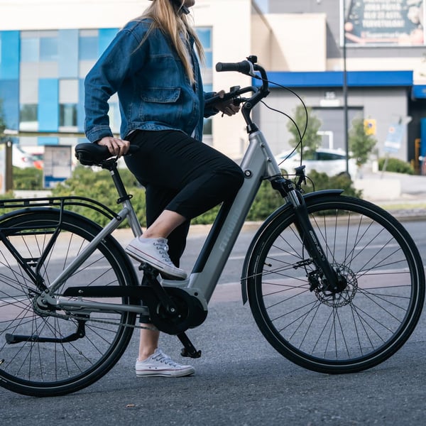 FitNord Classic 500 Elcykel 2024, silver (630 Wh batteri) 