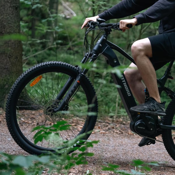 FitNord Ranger 700FS heldämpad Elmountainbike 2024, svart (720 Wh batteri)