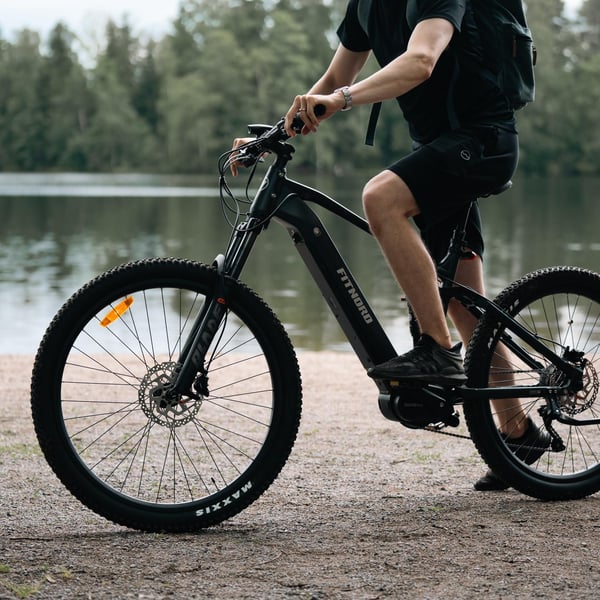 FitNord Ranger 700FS heldämpad Elmountainbike 2024, svart (720 Wh batteri)