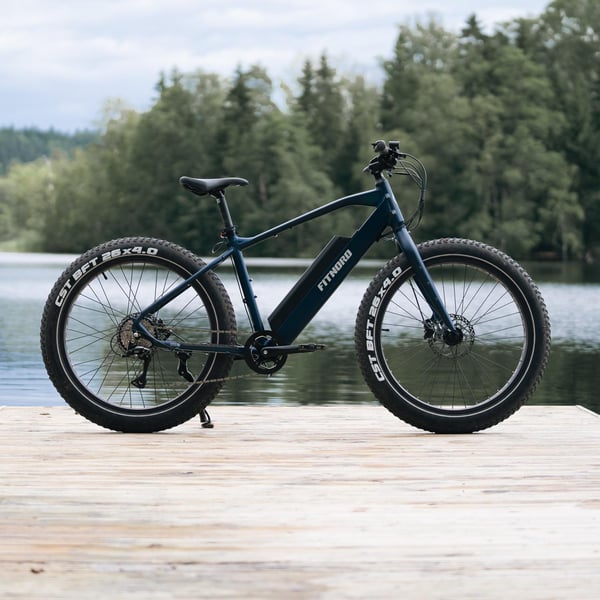 FitNord Rumble 300 Elfatbike 2024, blå (720 Wh batteri)