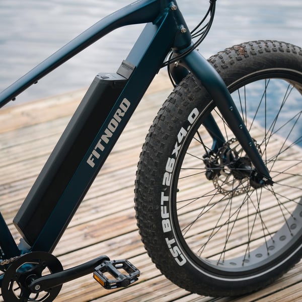 FitNord Rumble 300 Elfatbike 2024, blå (720 Wh batteri)