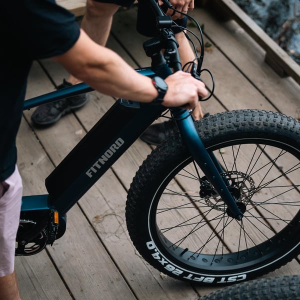 FitNord Rumble 500 Elfatbike 2024, blå (720 Wh batteri)