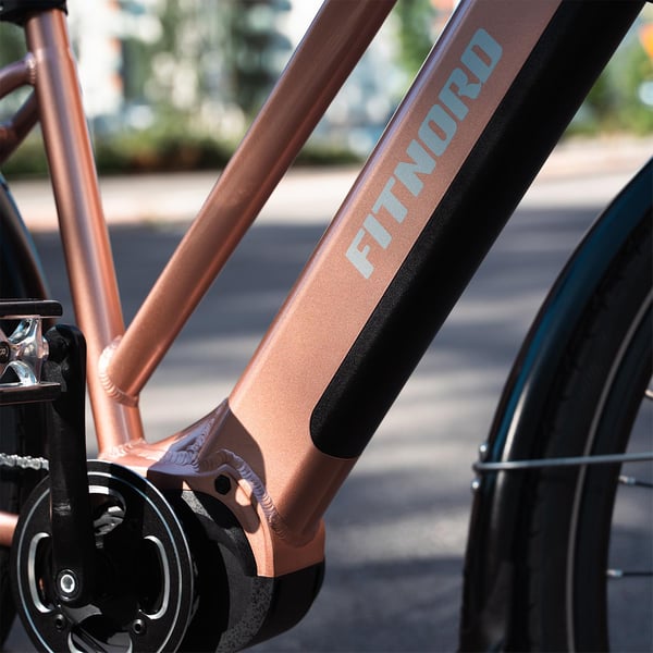 FitNord Ava 500 Elcykel 2024, roséguld (612 Wh batteri)