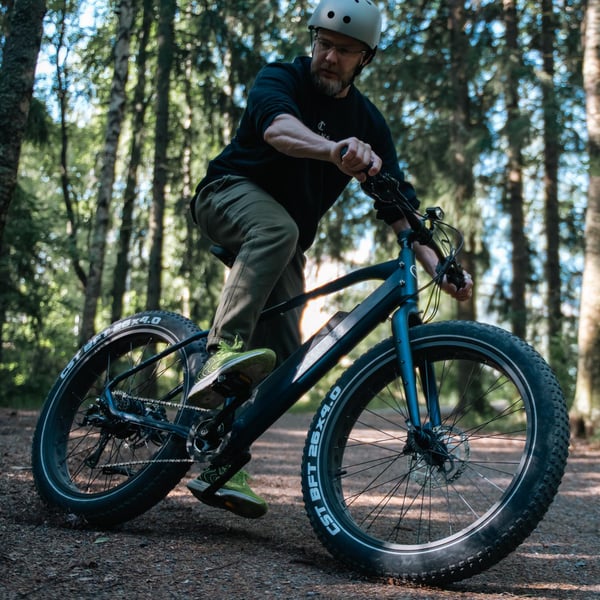 FitNord Rumble 300 Elfatbike 2024, blå (720 Wh batteri)