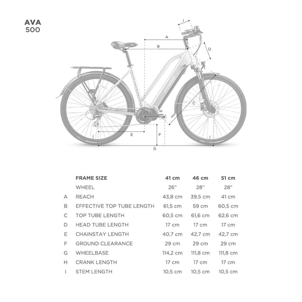 FitNord Ava 500 Compact Elcykel, svart (630 Wh batteri)  med ytterligare ett års garanti