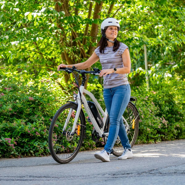 FitNord Ava 200 Elcykel, vit (540 Wh batteri)  med ytterligare ett års garanti