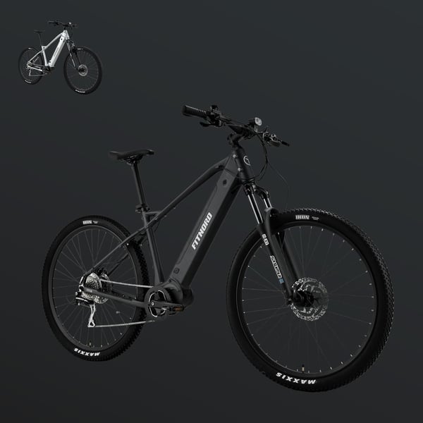 FitNord Ranger 500 Elmountainbike 2024, svart (612 Wh batteri)