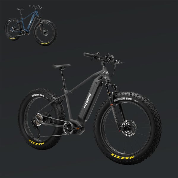 FitNord Rumble 1000 Elfatbike 2024, svart (856,8 Wh batteri) 