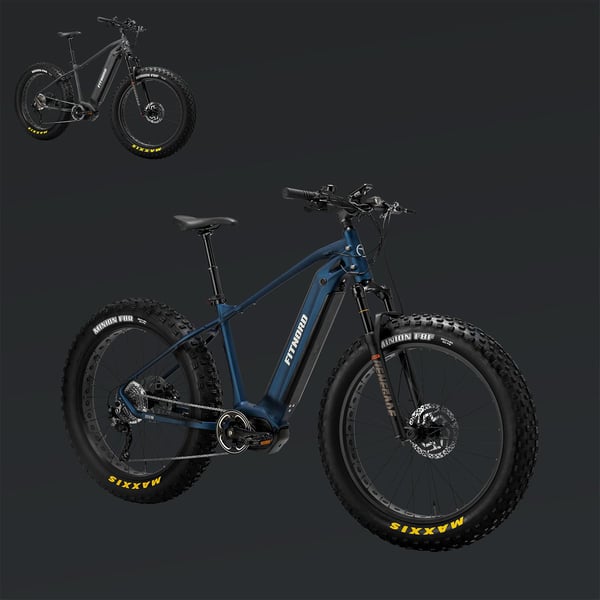 FitNord Rumble 1000 Elfatbike 2024, blå (856,8 Wh batteri)