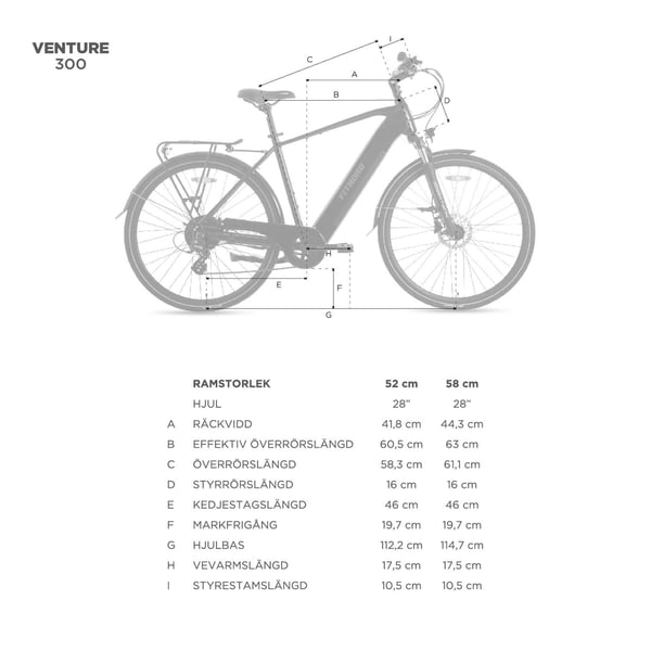 FitNord Venture 300 Elcykel 2024, svart (720 Wh batteri)  med ytterligare ett års garanti