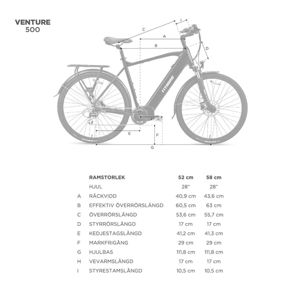 FitNord Venture 500 Elcykel 2024, grafitgrå (612 Wh)  med ytterligare ett års garanti