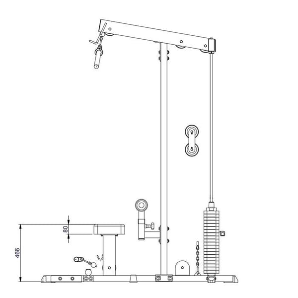 Body-Solid GLM84 övre och nedre remskiva, 95 kg viktmagasin