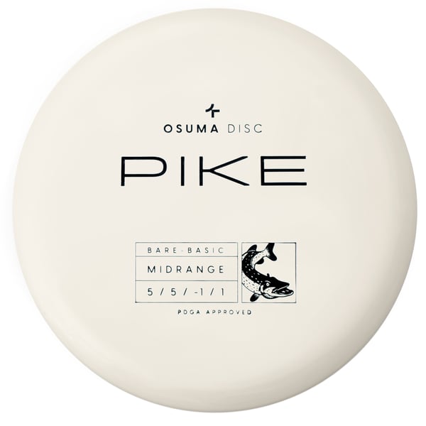 Osuma Frisbee Golf disc Bare-Basic Pike, midrange