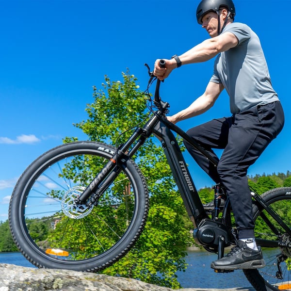 FitNord Ranger 700FS heldämpad Elmountainbike 2023, mintgrön (720 Wh batteri)