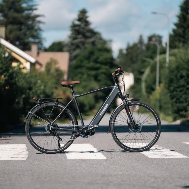 FitNord Venture 500 Elcykel 2024, svart (612 Wh)  med ytterligare ett års garanti