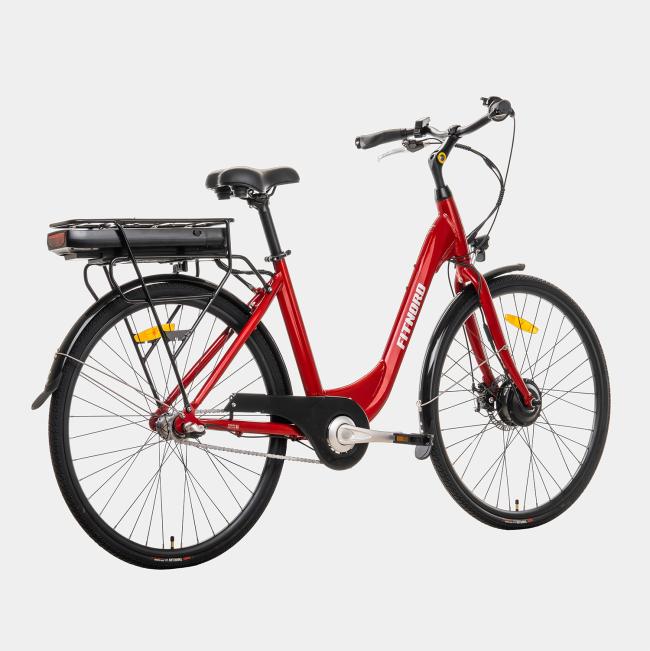FitNord Classic 200 Elcykel 2024, röd (540 Wh batteri) 