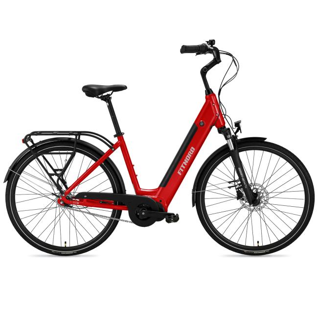 FitNord Classic 500 Elcykel 2024 röd (612 Wh batteri)