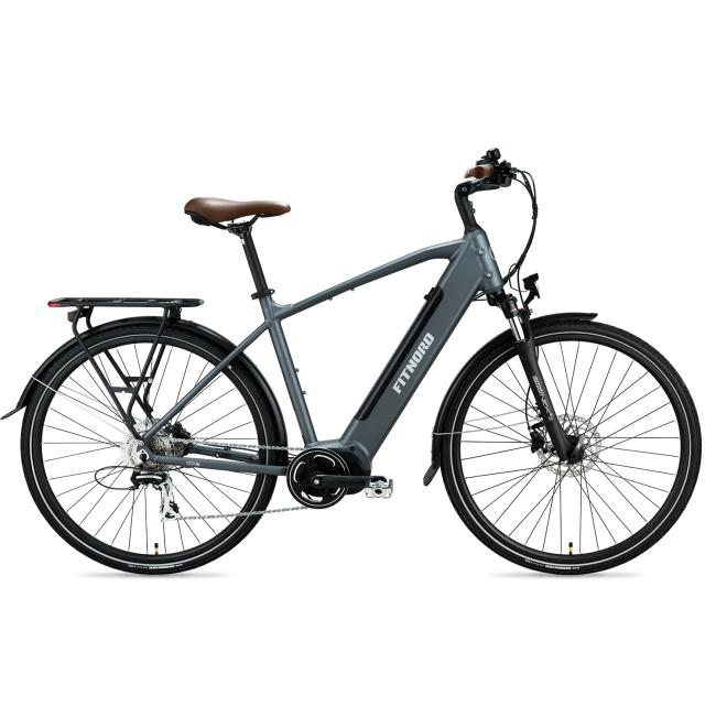 FitNord Venture 500 Elcykel 2024 grafitgrå (612 Wh) med ytterligare ett års garanti