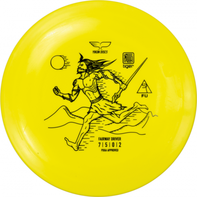 Yikun Tiger Line Fu Frisbee golf disc Gul