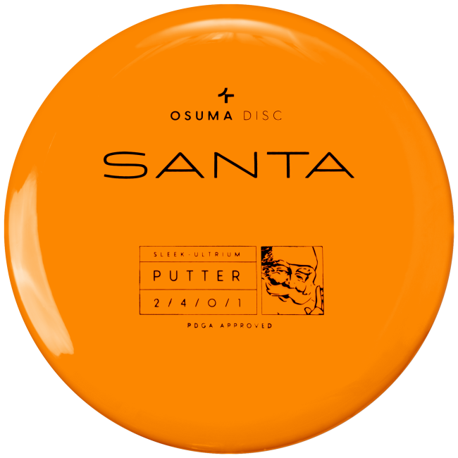 Osuma Frisbee Golf disc Sleek-Ultrium Santa putter