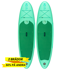 Dubbelpaket: 2 st FitNord Aqua 300 SUP-brädeset, mintgrön