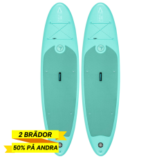 Dubbelpaket: 2 st FitNord Aqua 300 SUP-brädeset, turkos