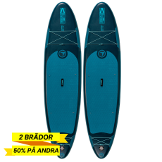 Dubbelpaket: 2 st FitNord Aqua 330 SUP-brädeset, petrol