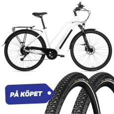 Fitnord Ava 300 Elcykel, vit (+Dubbdäck, värde 1380 kr PÅ KÖPET)