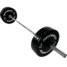 FitNord Skivstångspaket Bumper PRO 80kg